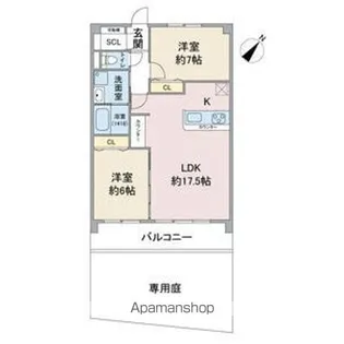 CREA KAMIYASHIRO【1階】の間取り