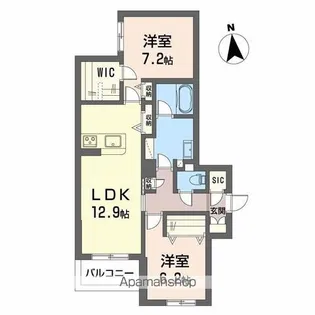 シャーメゾンアリー【2階】の間取り