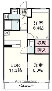 GREENDWELL(グリーンドエル)【202号室】の間取り