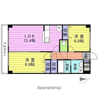クレドール杉本【105号室】の間取り