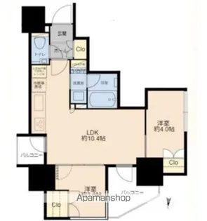 インプレスト文京東大前【10階】の間取り