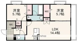 (仮)リバブル富士見台【3階】の間取り