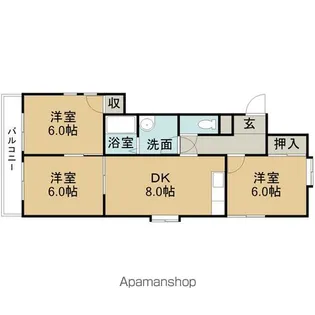 ナカハイツ瀬古【1階】の間取り