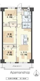 エクセレント岩沼【1階】の間取り