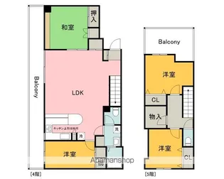 エステート小谷【401号室】の間取り