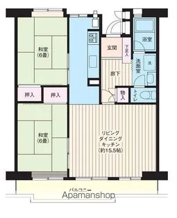 美浜東エステート10号棟【205号室】の間取り