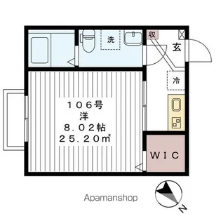 1Kの間取り画像
