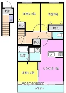 グレンツェン【205号室】の間取り