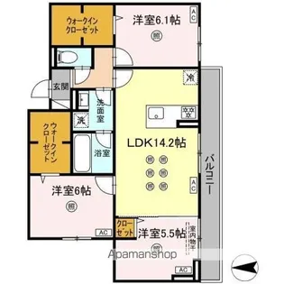 トリシア長丘【2階】の間取り