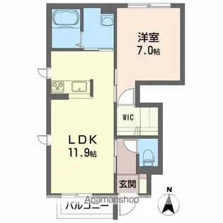 シャーメゾンS【1階】の間取り