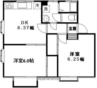 旭ルーミー天童南15号館【201号室】の間取り