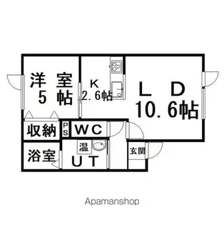 COTTAGEひなた【2階】の間取り