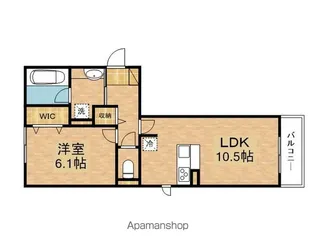 滋賀県大津市一里山5丁目【アパート】の間取り