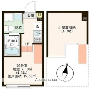 エスパガーデン江戸川【1階】の間取り