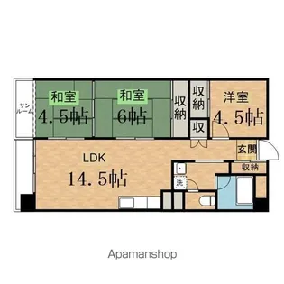 ヴェルドミール聖蹟桜ヶ丘【1105号室】の間取り