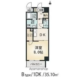 ルトゥール【3階】の間取り