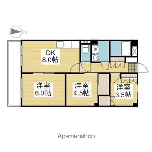 松山南マンション【103.号室】の間取り