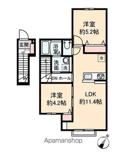 トレフォリオ【2階】の間取り