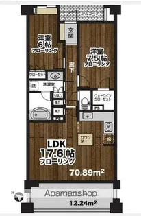 グランフォート青淵閣【202号室】の間取り
