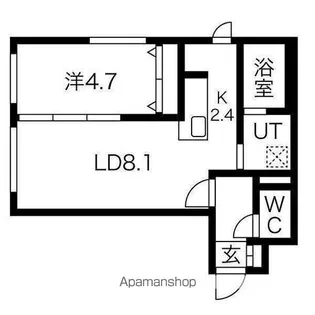 GRANDUKE永山公園通【2階】の間取り