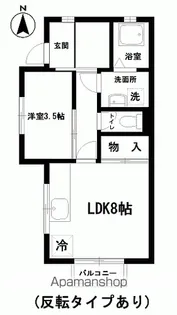 コーポOKAMOTO【101号室】の間取り