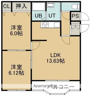 ルシエール美原【102号室】の間取り