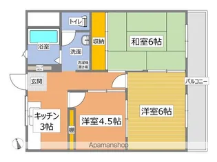 グランドハイツコクボ【402号室】の間取り