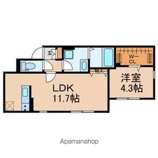仮称)中央区宮崎町計画【102号室号室】の間取り