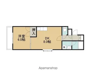 グランドール美園【4階】の間取り