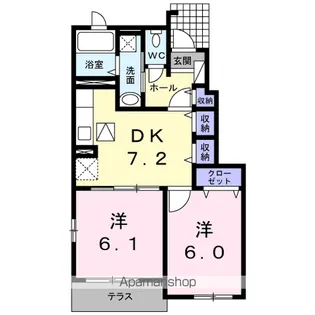 アウローラ Ⅰ【1階】の間取り