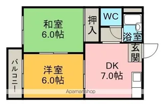 エクセル大峯【2階】の間取り