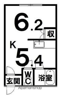 ハイムリバーサイド【205号室】の間取り