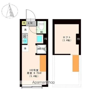 ハーモニーテラス東新町Ⅱ【1階】の間取り