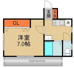グランビア寺内【203号室号室】の間取り