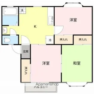 岩手県盛岡市安倍館町【アパート】の間取り