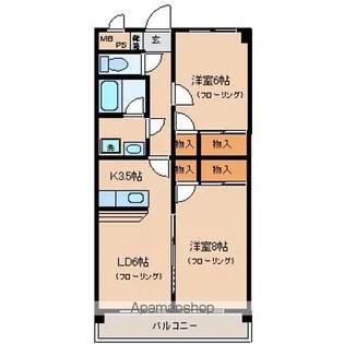 コンフォール滝上【203号室】の間取り