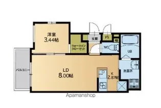 ウェリス東浜【205号室】の間取り