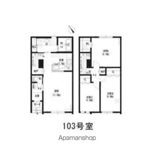 仮)ルミエール太平2*4Ⅱ【1階】の間取り