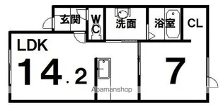 KIRARIA【105号室】の間取り