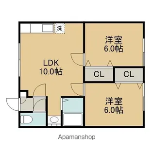 メゾン豊川A【203号室】の間取り