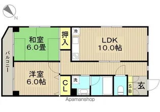 ガーデンコート杜乃郷【302号室】の間取り