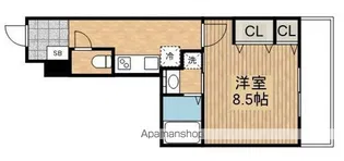 R−6COURT【303号室】の間取り