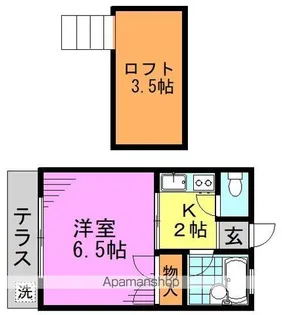 第二山崎ハイツ【2階】の間取り