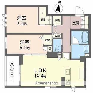 COEURMAISON内方【2階】の間取り