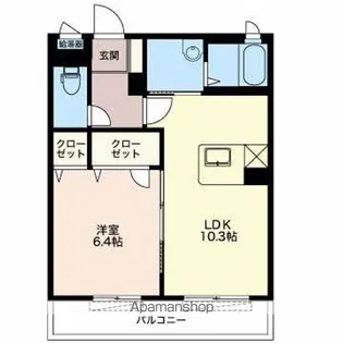 エアロネフ【1階】の間取り