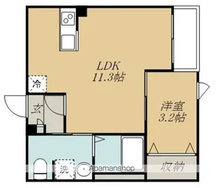 ステラ連坊【1階】の間取り