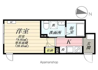 アドバンスヒルズ【103号室】の間取り