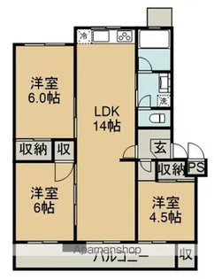 コンフォルト山北【504号室】の間取り