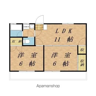 ハイツオネシス【102号室】の間取り