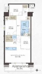 レーベン浜松VISTAGE【4階】の間取り